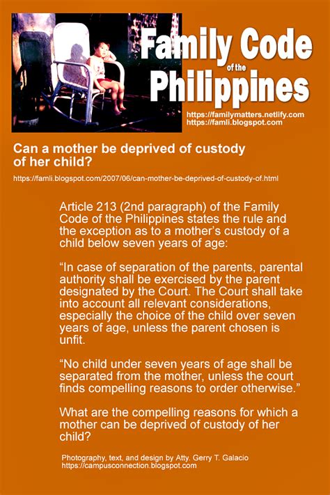 family code philippines child custody.